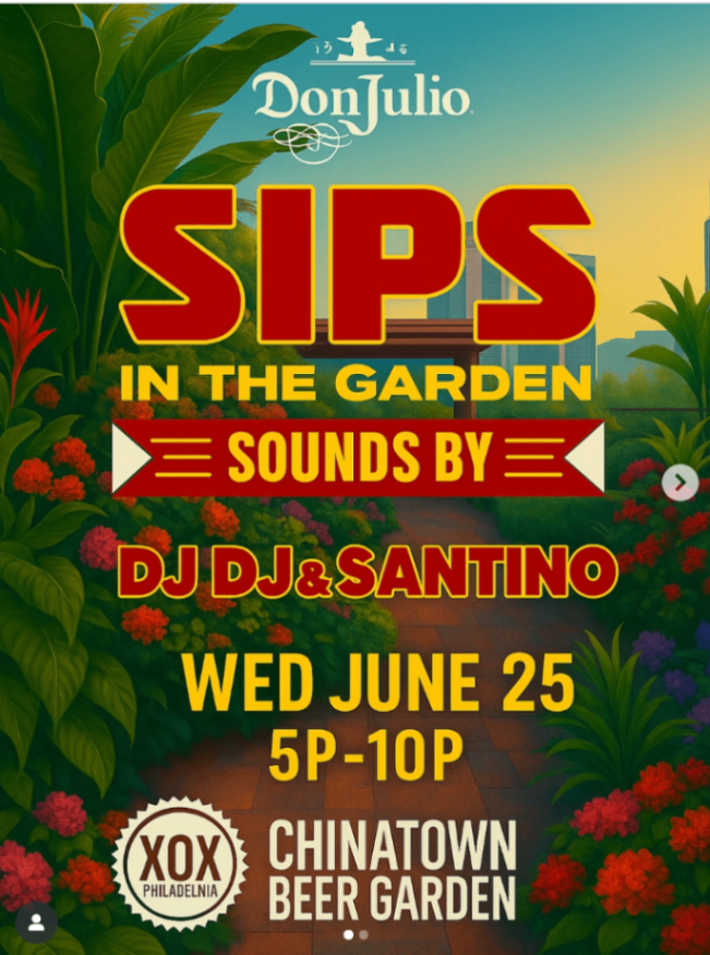 Don Julio Sips in the Garden