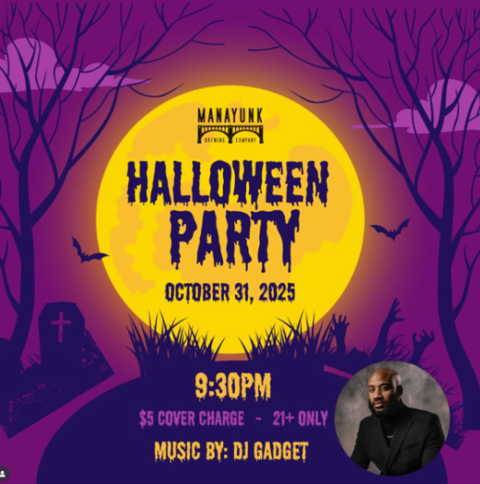 Manayunk Brewery Halloween Party - Friday, October 31 at 9:30 PM at Manayunk Brewing Company in Manayunk, Philadelphia