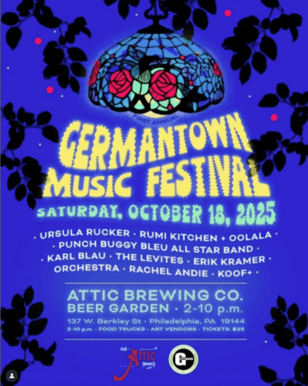 Germantown Music Festival - Saturday, October 18 at 2:00 PM at Attic Brewing Company in Germantown, Southwest, Philadelphia