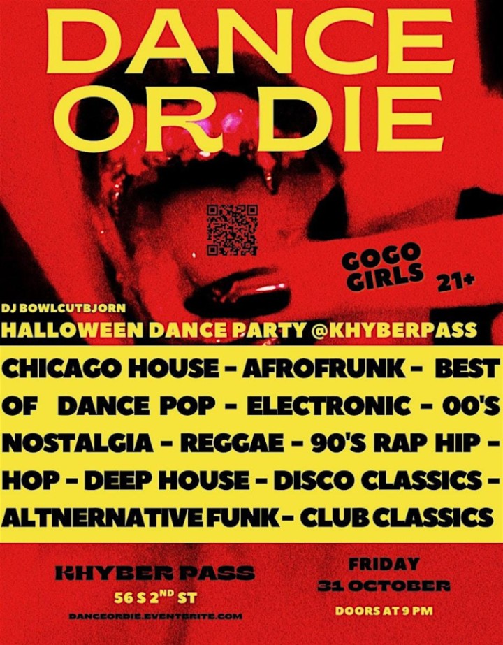 Halloween Dance Party @ Khyber Pass Pub - Friday, October 31 at 9:00 PM at Khyber Pass Pub in Old City, Philadelphia