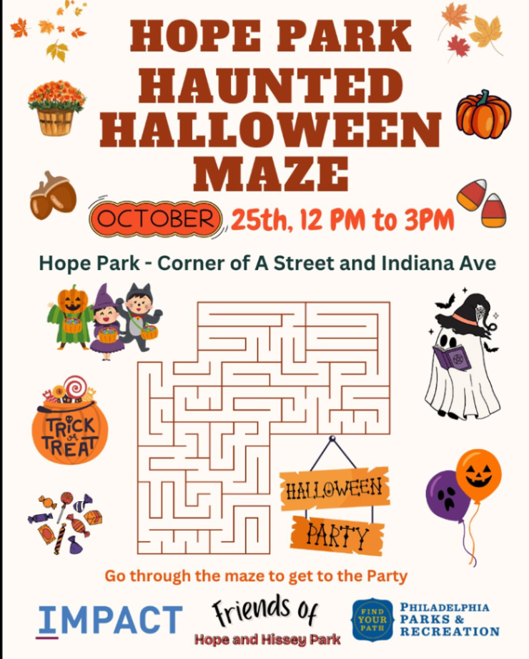 Hope Park Haunted Halloween Maze - Saturday, October 25 at 12:00 PM in Upper Kensington, Philadelphia