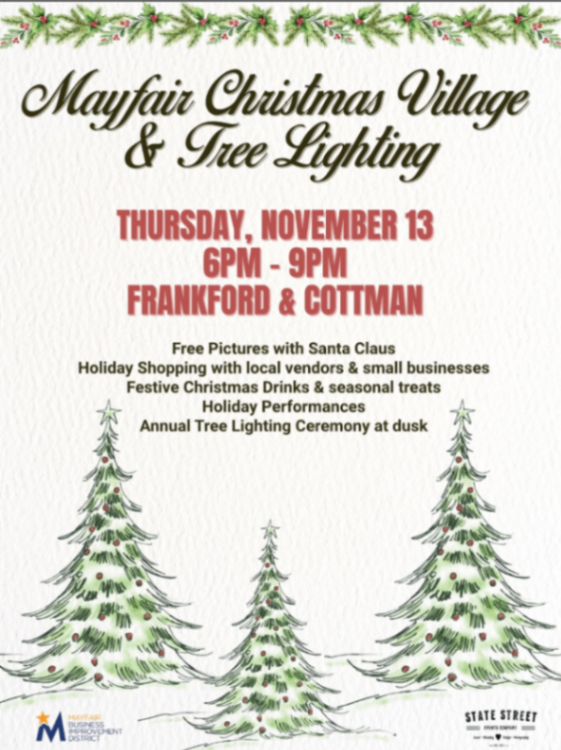 Mayfair Christmas Village & Tree Lighting