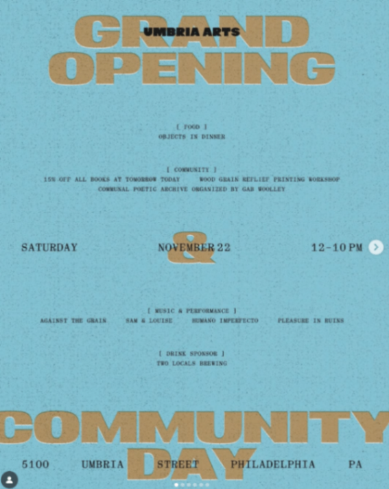 Umbria Arts Grand Opening & Community Day