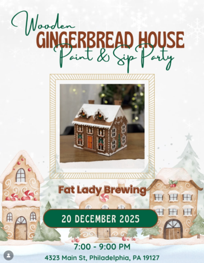 Gingerbread House Paint & Sip Party
