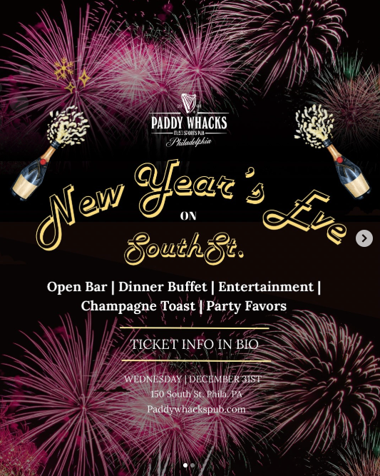 New Year's Eve on South St. at Paddy Whacks