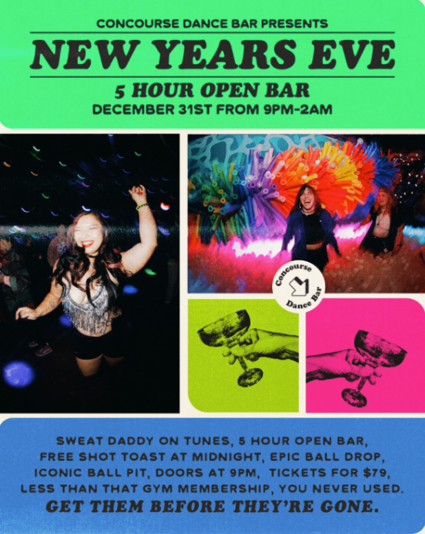 New Year's Eve at Concourse Dance Bar
