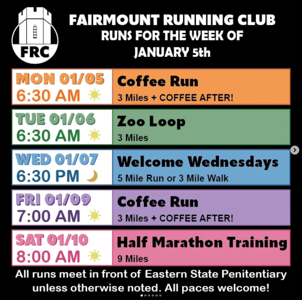 Fairmount Running Club – Welcome Wednesdays