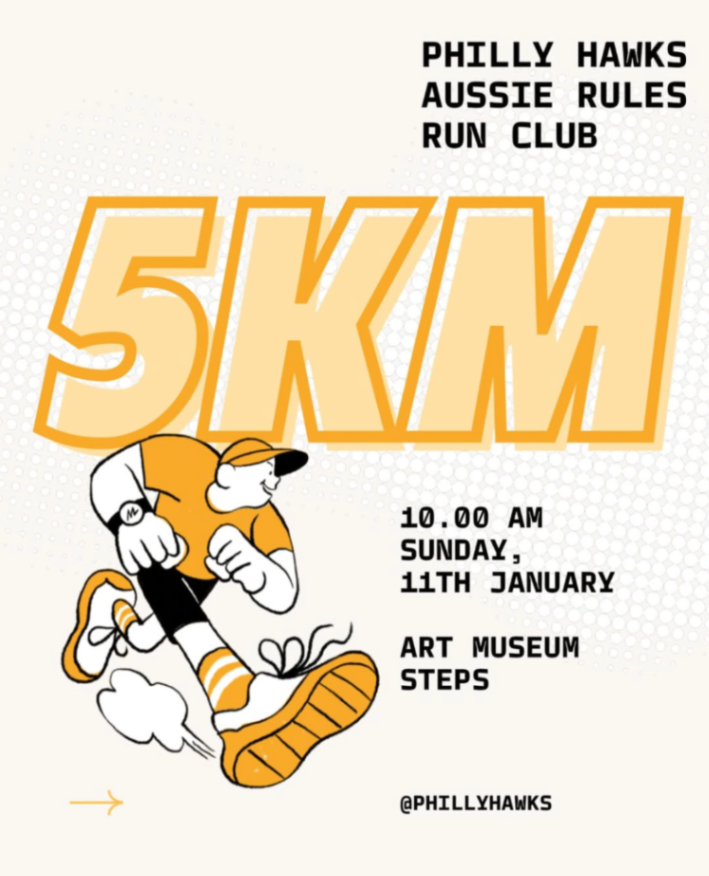 Philly Hawks Aussie Rules Run Club – 5K