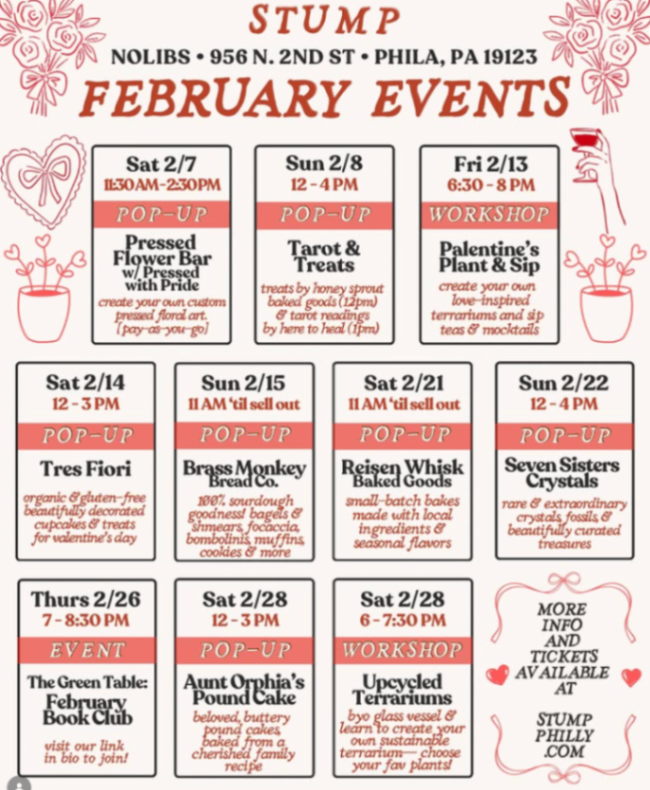 Palentine's Plant & Sip Workshop at Stump