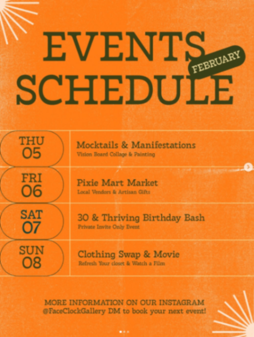 Clothing Swap & Movie at FaceClock Gallery