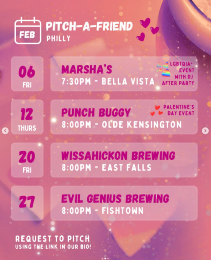 Pitch-A-Friend Philly: Palentine's Night at Punch Buggy