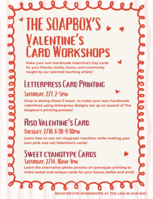 Letterpress Valentine's Card Printing at The Soapbox