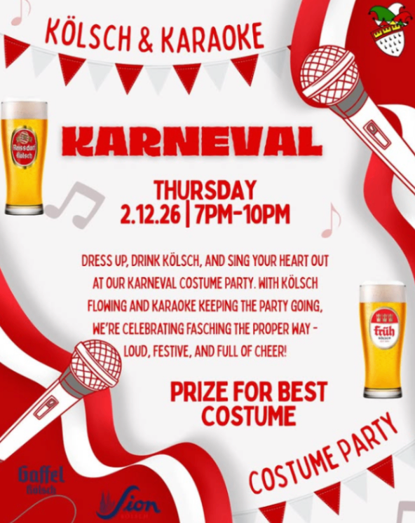 Karneval: Kölsch, Karaoke & Kostüme at Brauhaus Schmitz