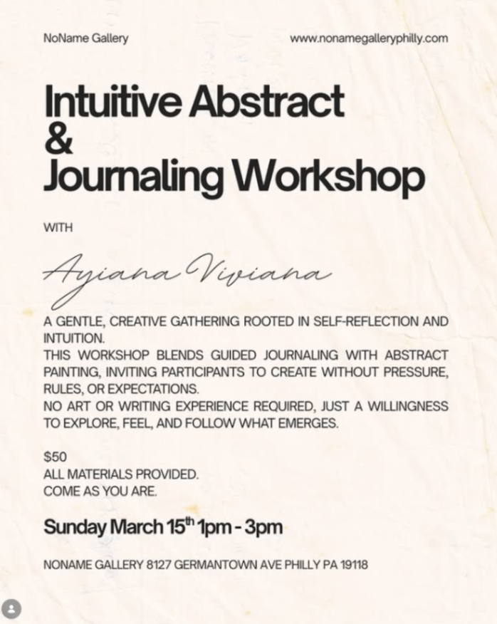 Intuitive Abstract & Journaling Workshop at NoName Gallery