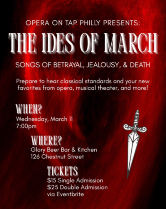 The Ides of March: Songs of Betrayal, Jealousy, & Death at Glory Beer Bar & Kitchen