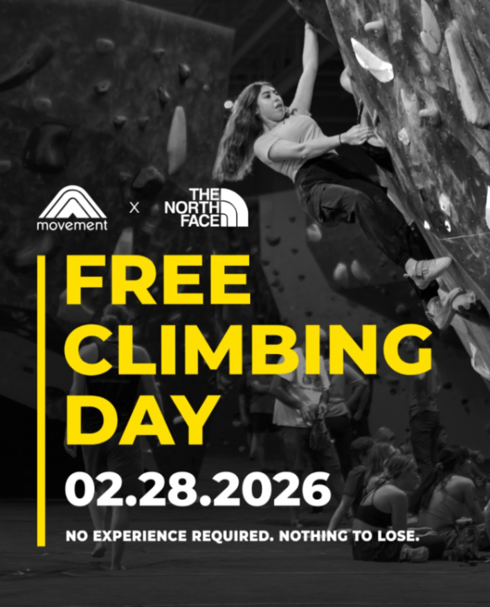 Free Climbing Day at Movement Gym x The North Face - Saturday, February 28 in Callowhill, Philadelphia