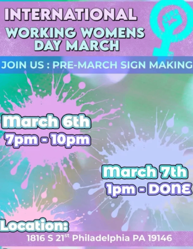 IWWD Pre-March Sign Making (Day 2)
