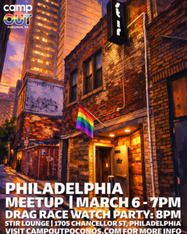 Camp Out Poconos Philadelphia Meetup & RuPaul's Drag Race Watch Party