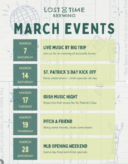 Lost Time Brewing: St. Patrick's Day Kick Off