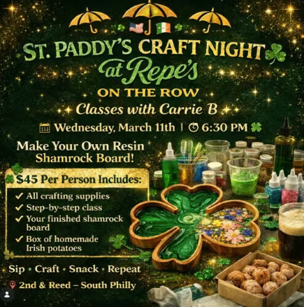 St. Paddy's Craft Night at Repe's on the Row