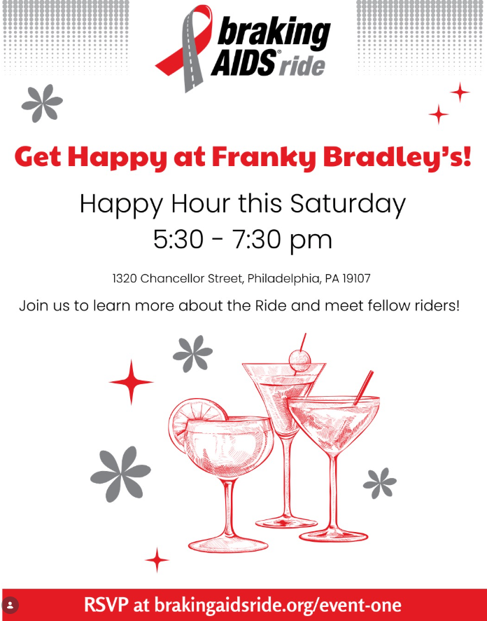 Braking AIDS Ride Happy Hour at Franky Bradley's