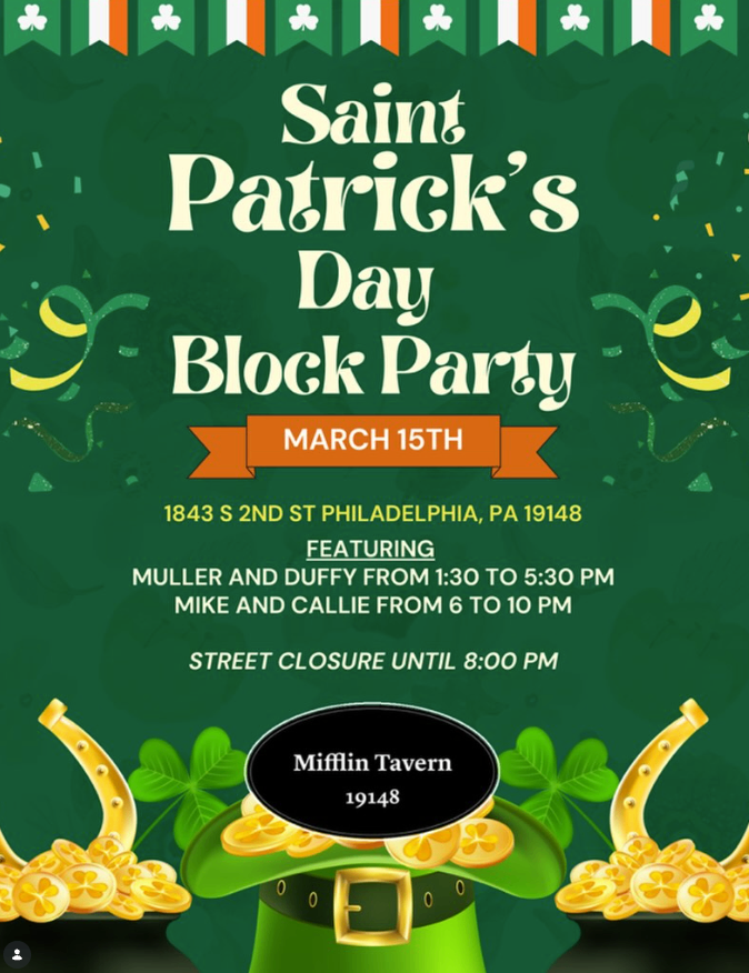 St. Patrick's Day Block Party at Mifflin Tavern