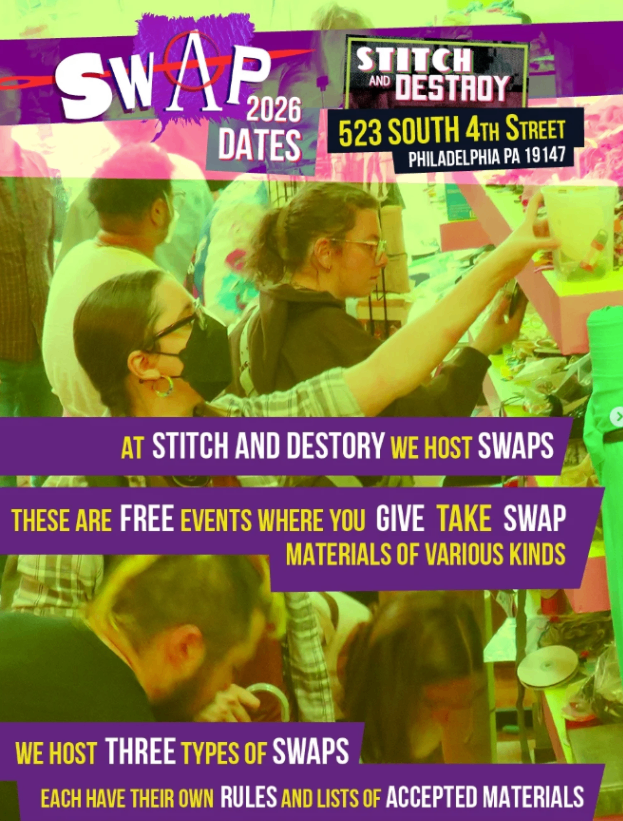 Stitch and Destroy Craft Supply Swap — Day 2