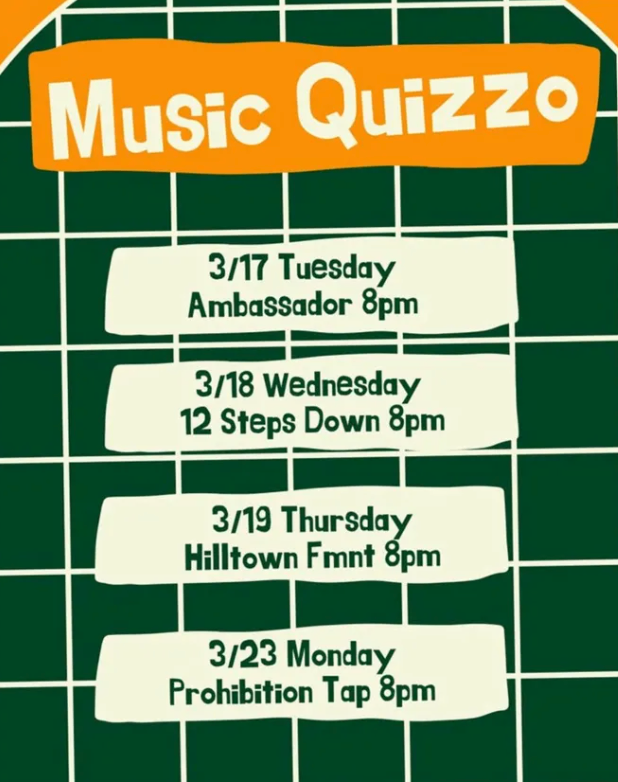 Music Quizzo at 12 Steps Down