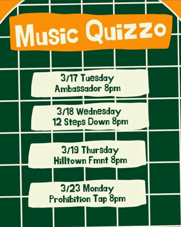 Music Quizzo at Prohibition Tap