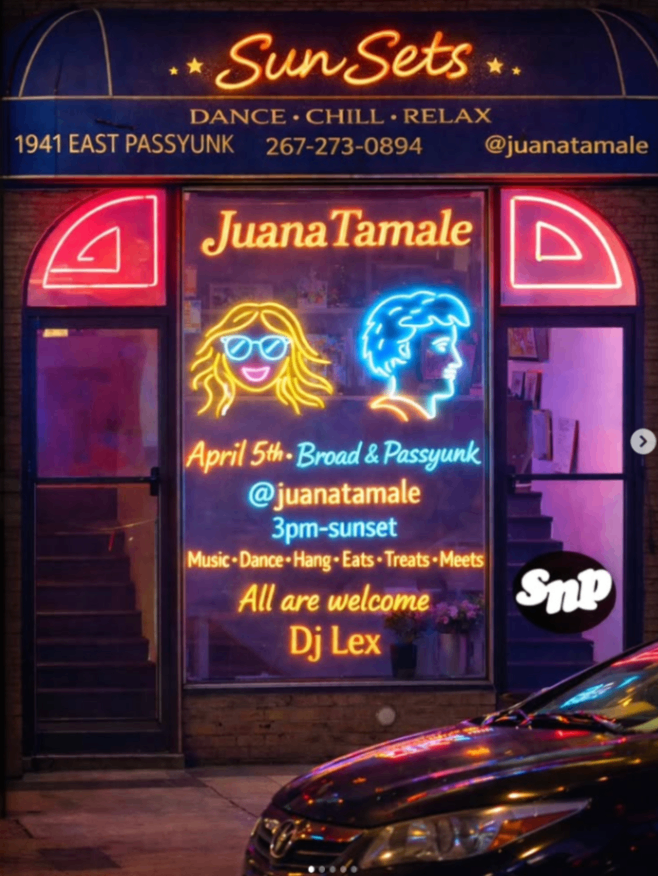 Sun Sets at Juana Tamale