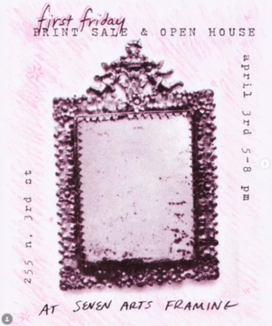 First Friday Print Sale & Open House at Seven Arts Framing