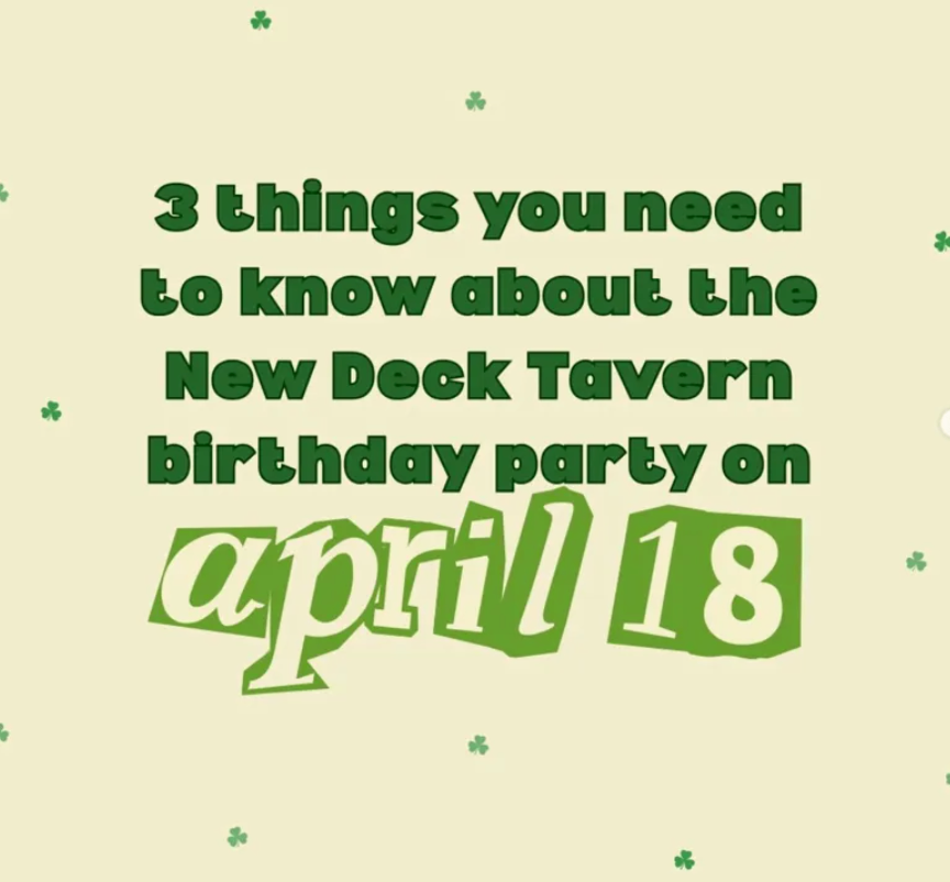 New Deck Tavern 40th Anniversary Birthday Party