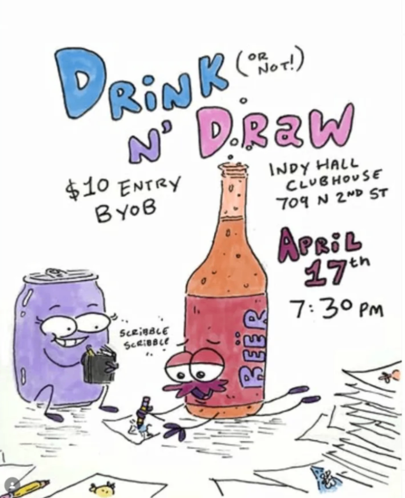 Drink (or Not!) and Draw at Indy Hall