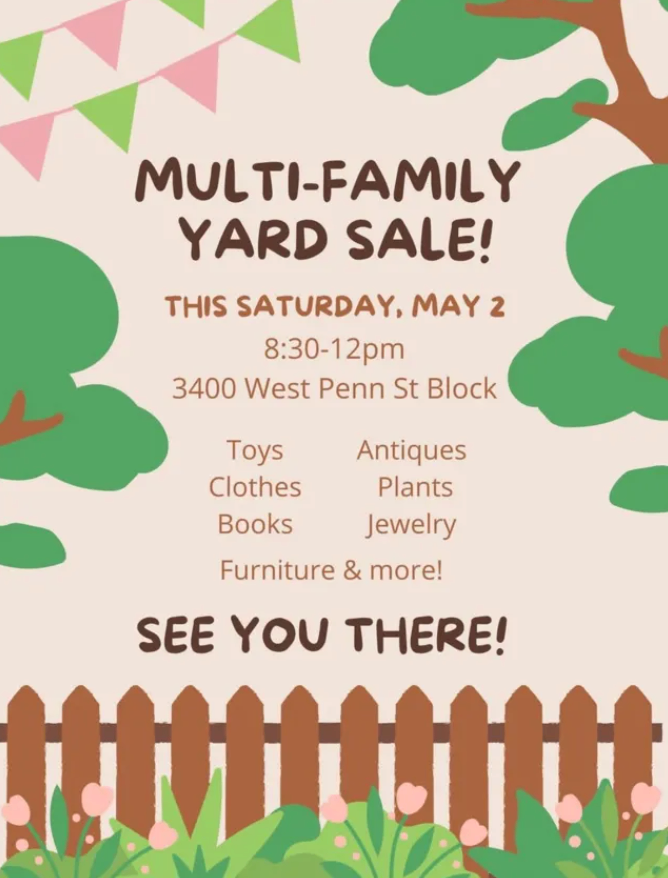 East Falls Community Council Multi-Family Yard Sale