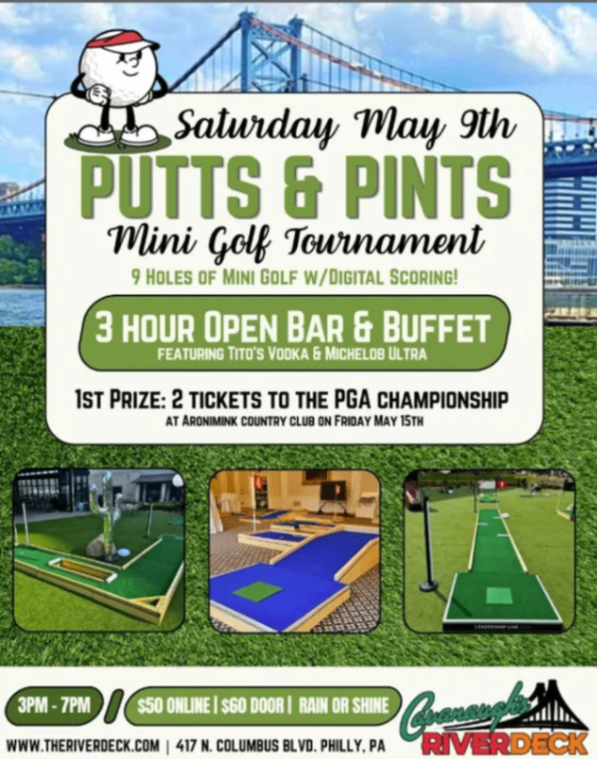 Putts & Pints Mini Golf Tournament at Cavanaugh's River Deck