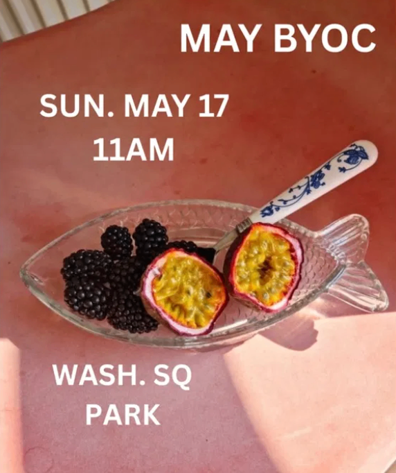 May BYOC: Bring Your Own Craft with Dessert Before Dinner at Washington Square Park