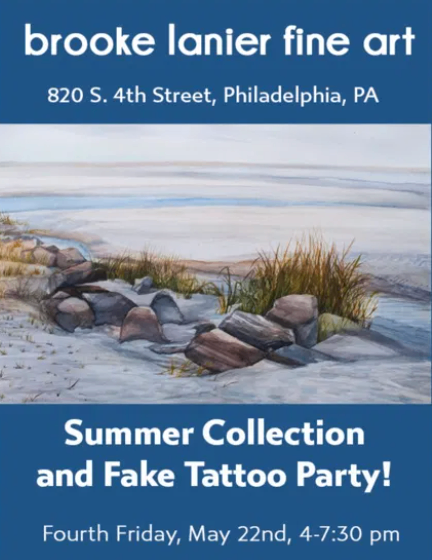 Fourth Friday at Brooke Lanier Fine Art: Summer Collection and Fake Tattoo Party
