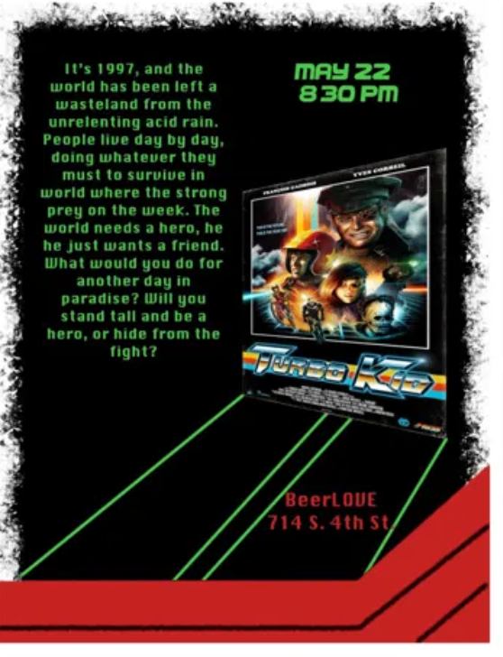 Fourth Friday at BeerLOVE: Movies After Dark — Turbo Kid