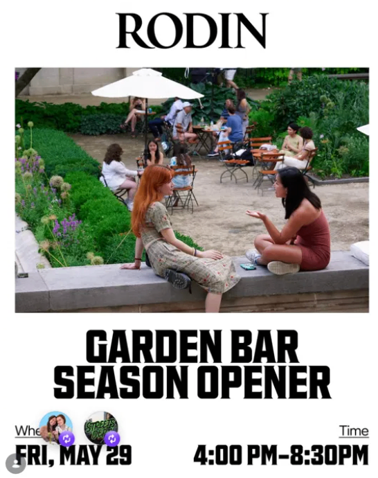 Rodin Garden Bar Season Opener