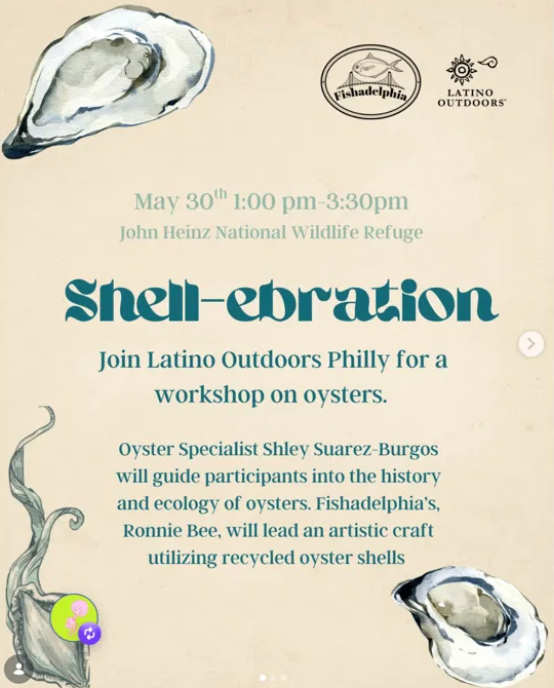 Shell-ebration: Oyster Workshop with Latino Outdoors & Fishadelphia - Saturday, May 30 at 1:00 PM in Eastwick, Philadelphia