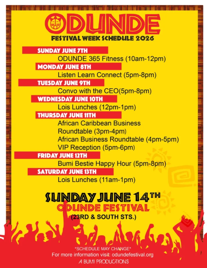 ODUNDE Festival - Sunday, June 14 in Queen Village, Philadelphia