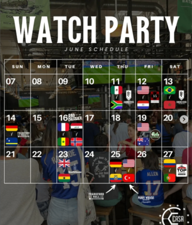 CASA Watch Party: Colombia vs Portugal at Top Tomato