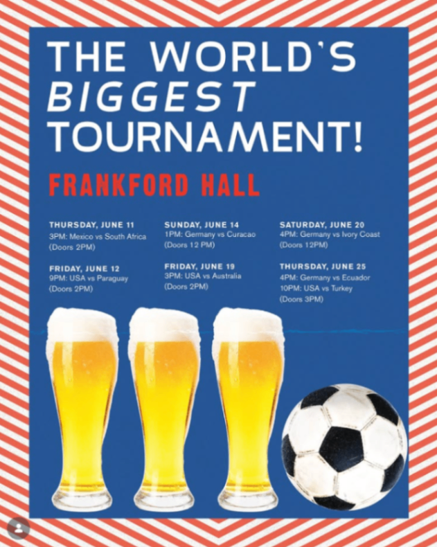 Germany vs Curaçao Watch Party at Frankford Hall