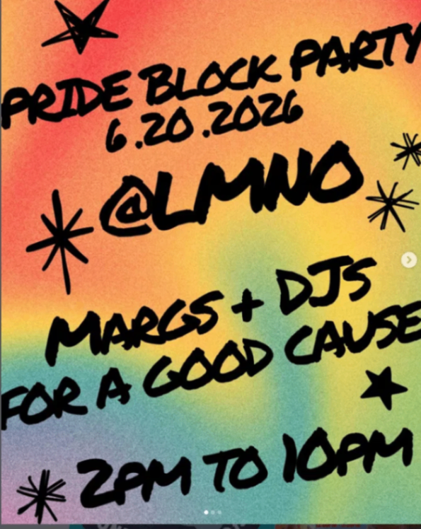 LMNO Pride Block Party - Saturday, June 20 at 2:00 PM at LMNO in Fishtown, Philadelphia