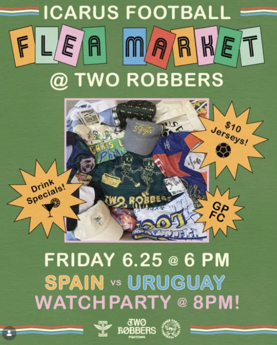 Icarus Football Flea Market at Two Robbers