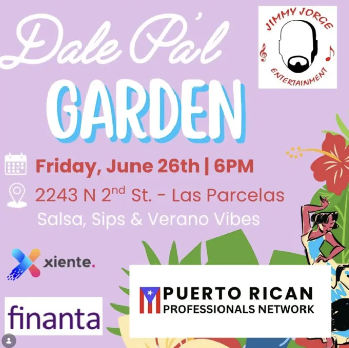 Dale P'al Garden: Salsa, Sips & Verano Vibes at Las Parcelas - Friday, June 26 at 6:00 PM in Old City, Philadelphia