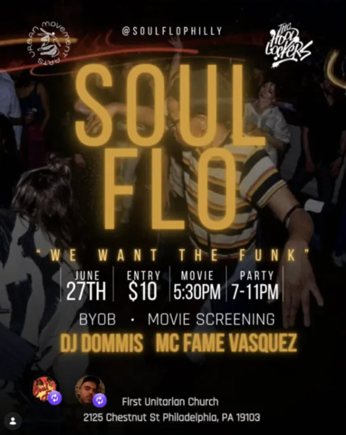 Soul Flo Movie Night: "We Want the Funk" - Saturday, June 27 at 5:30 PM at First Unitarian Church of Philadelphia in Rittenhouse, Philadelphia