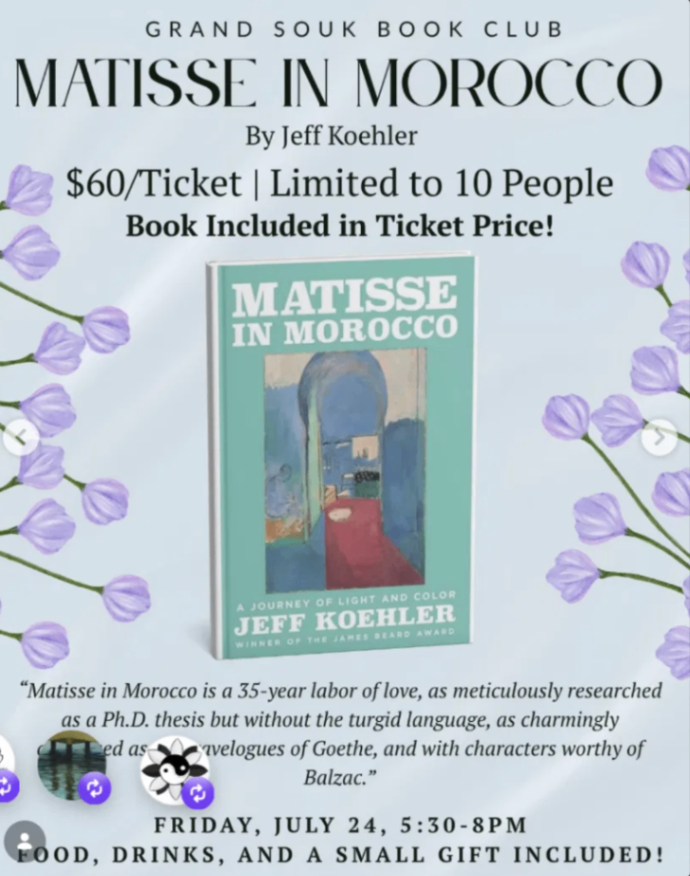 Grand Souk Book Club: "Matisse in Morocco"