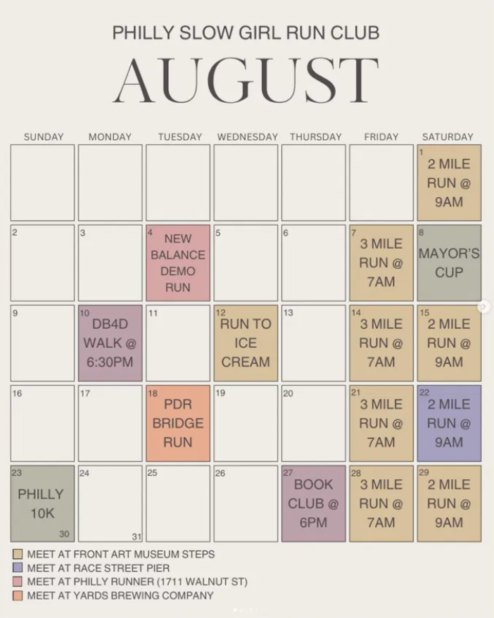 Philly Slow Girl Run Club: 3 Mile Run