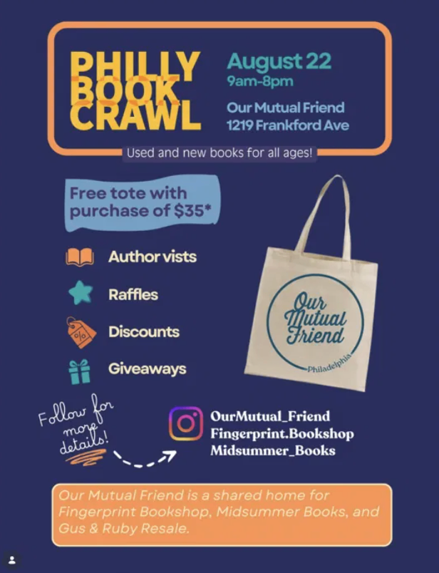 Philly Book Crawl at Our Mutual Friend